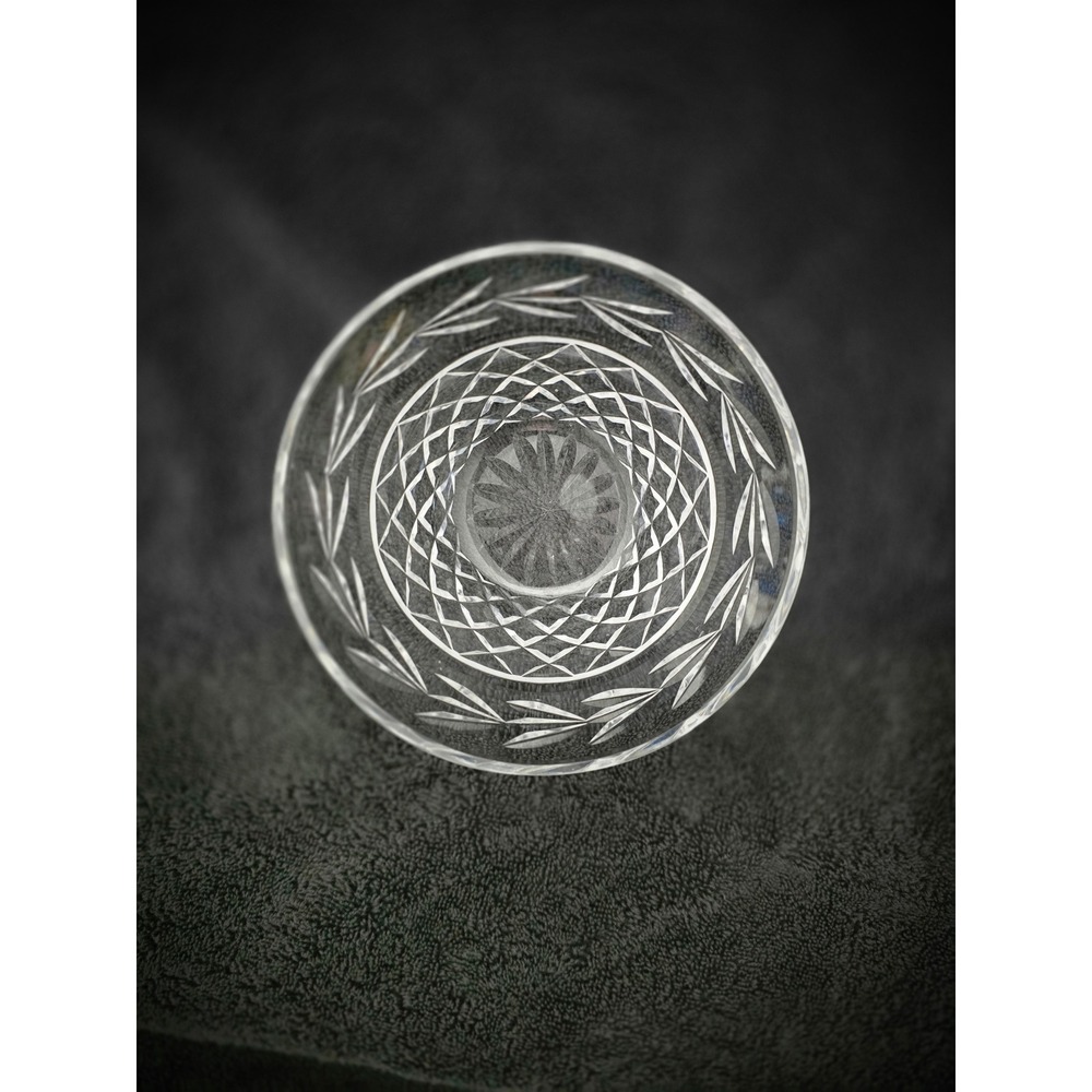 Waterford Crystal Small 5 Inch Flared Bowl Diamond Leaf Cut Clear Glass
